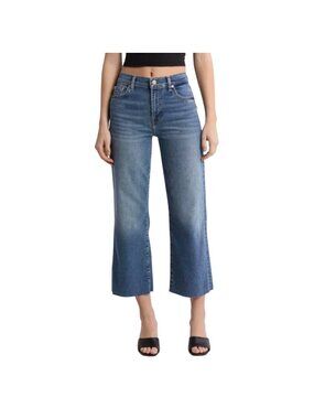 7 For All Mankind Cropped Alexa Jeans Size 26 In Sapphireblue